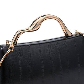 The Nichelle Sculptural Clutch in Black