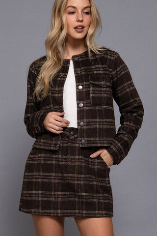 The Brushed Plaid Mini Skirt