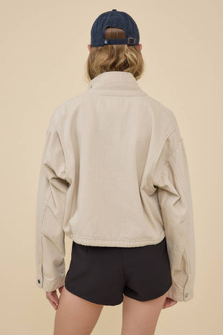 The Washed Stand Collar Jacket - Olive Street