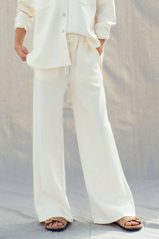 The Soft Structure Wide Leg Pant - Olive Street