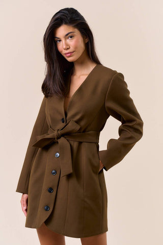 The Belted Blazer Dress