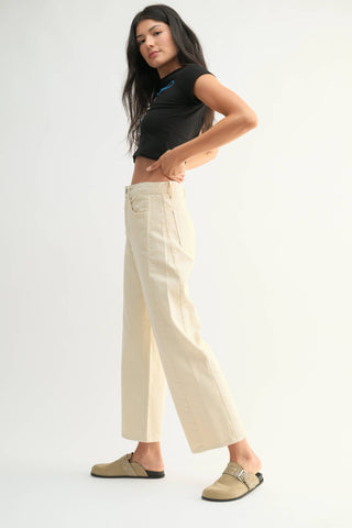 The Barrel Jean Twist in Cloud - Olive Street