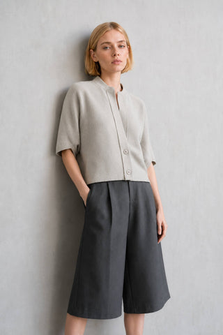The Sculptural Sleeve Cardigan - Olive Street