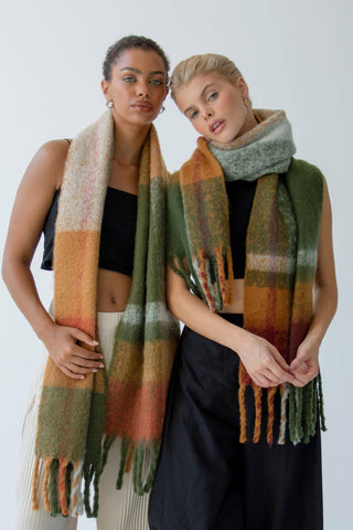 The Stockholm Scarf in Green Mix