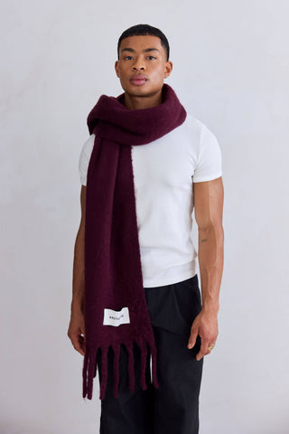 The Stockholm Scarf - 100% Recycled in Cherry Lacquer