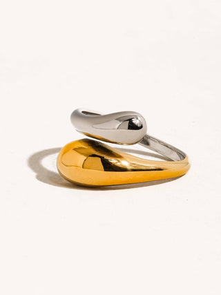 The Gabrielle 18K Gold Non-Tarnish Open Twist Ring - Olive Street