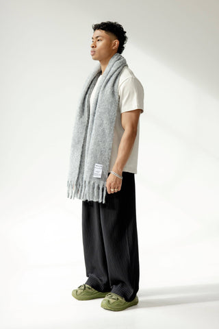 The Reykjavik Scarf with RWS Wool in Grey