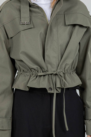 The Utility Gathered Tie Waist Jacket
