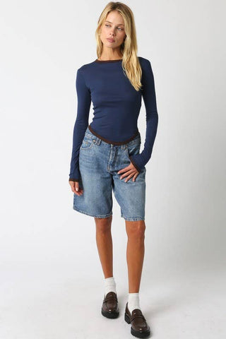 The Contrast Trim Longsleeve Tee