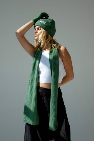 The Recycled Bottle Beanie in Forest Fern