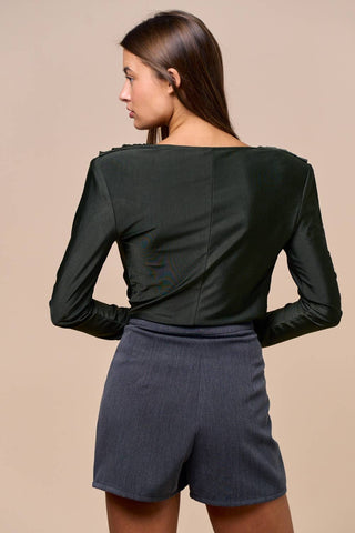 The Draped Jersey Blouse