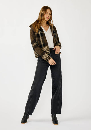 The Plaid Knit Bomber Jacket