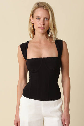 The Elara Square-Neck Top - Olive Street