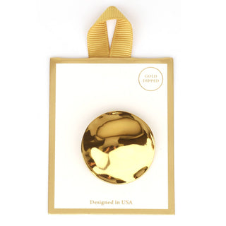METAL POLISHED DISC BROOCH PIN, PP 0025: GD - Olive Street