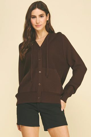 The Super Soft Hooded Button Cardigan