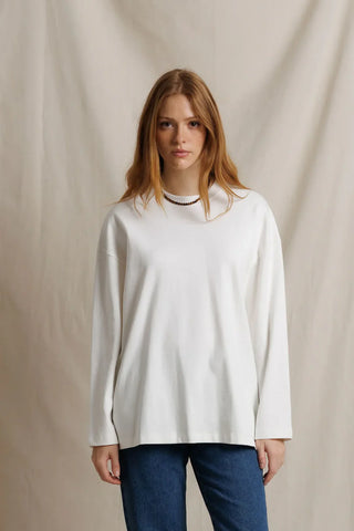 The Claire Oversized Long Sleeve in White