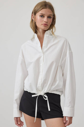 The Drawstring Hem Classic Shirt