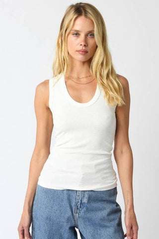 The U-Neck Fitted Ribbed Tank