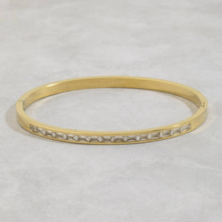 The Stainless Steel Baguette Bangle
