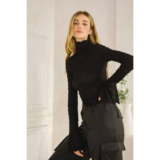 The High Neck Smocked Top