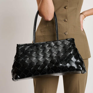 The Elsy Satchel in Black - Olive Street