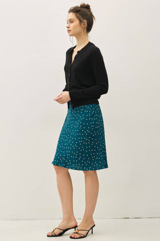 The Classic Cut Button Cardigan in Black