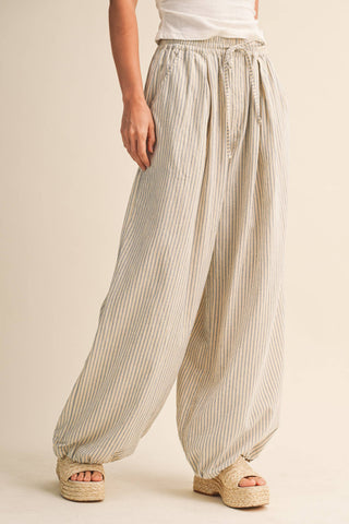 The Striped Balloon Pant - Olive Street
