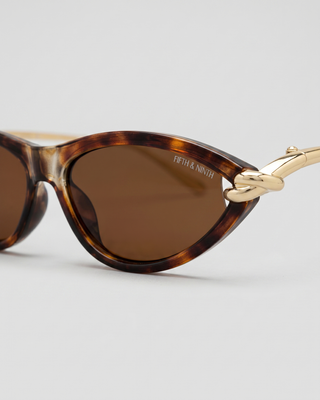 The Saskia Polarized Cat Eye in Tort