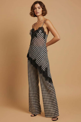 The Gingham Lace Trimmed Set - Olive Street