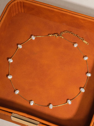The 18K Non-Tarnish Petite Pearl Necklace