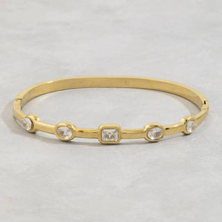 The Stainless Steel Bezel Bangle
