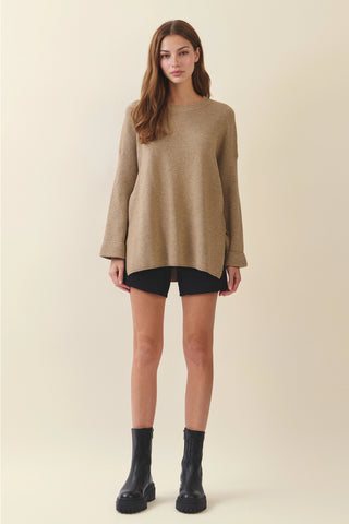 The Side Slit Long Pullover