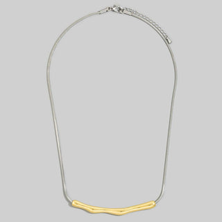 The Two Tone Abstract Bar Necklace