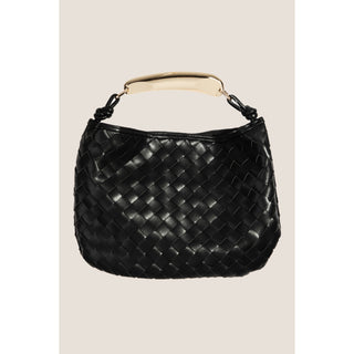 The Leather Basket Weave Clutch