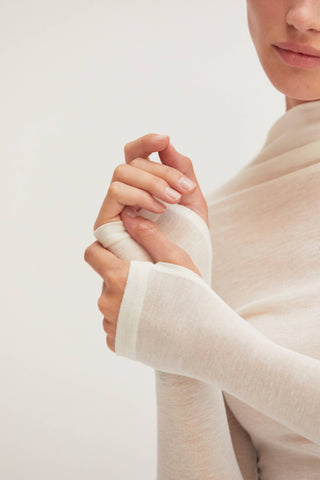 The Claire Sheer Mock Neck