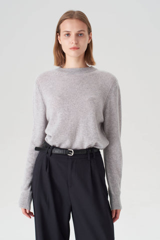 The Crewneck Cashmere Sweater in Grey