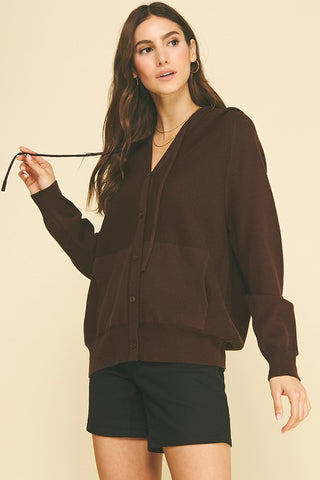 The Super Soft Hooded Button Cardigan