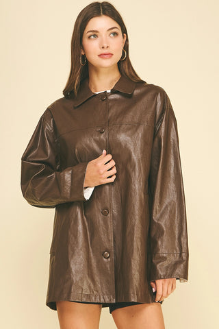 The Faux Leather Dakota Jacket