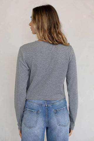 Lola Top: HEATHER GREY / L - Olive Street
