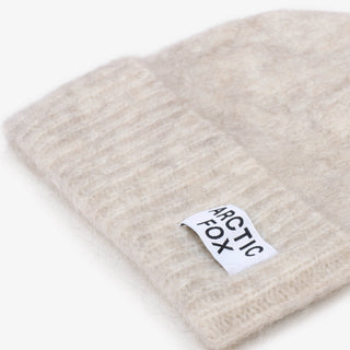 The Mohair Beanie in Alpine Ecru