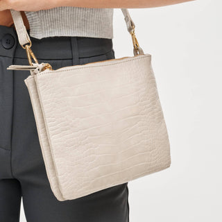 The Judy Double Zip Crossbody in Bone - Olive Street