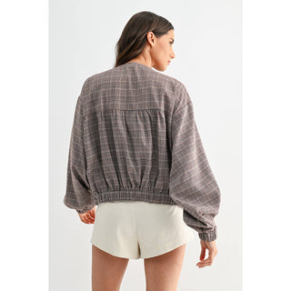 The Plaid Balloon Zip Jacket