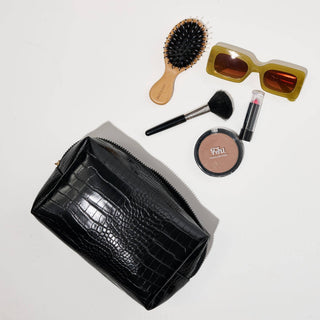 The Chic Croc Pouch in Brown