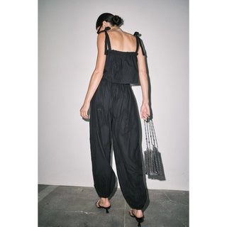 The Embroidered Tie Strap Scarf Top