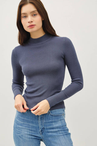 The Basic Ribbed Mockneck Sweater