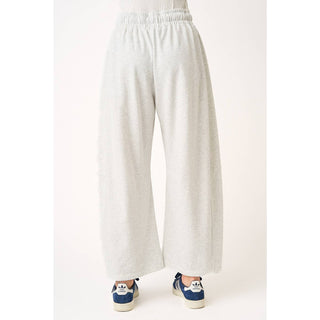 The French Terry Barrel Pant in Heather Grey - Olive Street