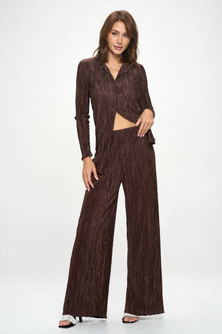 The Plisse Straight Pant