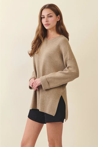 The Side Slit Long Pullover