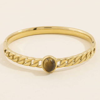 The Tiger Eye Curb Chain Bangle