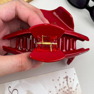 The Acetate Red Claw Clip